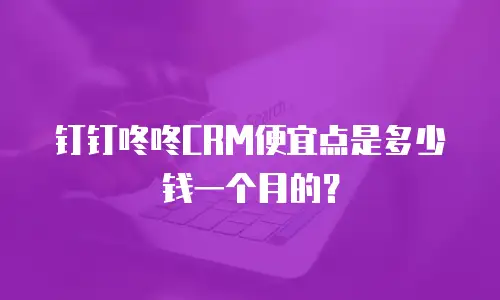 钉钉咚咚CRM便宜点是多少钱一个月的？