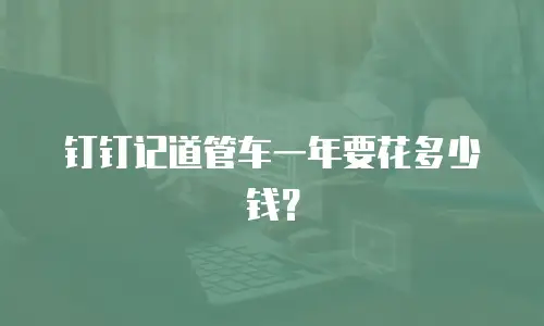 钉钉记道管车一年要花多少钱？