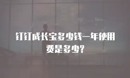 钉钉成长宝多少钱一年使用费是多少？