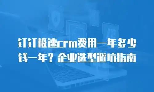 钉钉极速crm费用一年多少钱一年？企业选型避坑指南