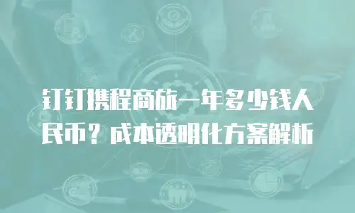 钉钉携程商旅一年多少钱人民币？成本透明化方案解析