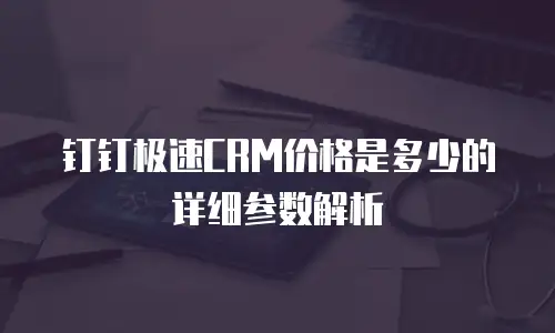 钉钉极速CRM价格是多少的详细参数解析