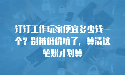 钉钉工作玩家便宜多少钱一个？别被低价坑了，算清这笔账才划算