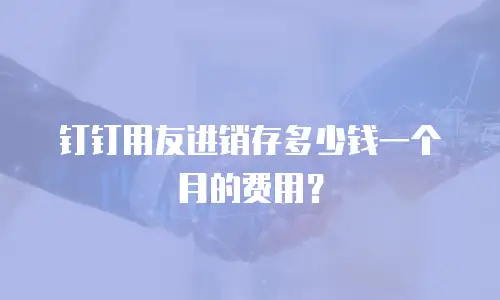 钉钉用友进销存多少钱一个月的费用？