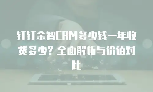 钉钉金智CRM多少钱一年收费多少？全面解析与价值对比