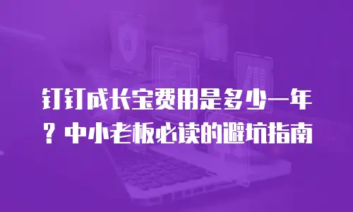 钉钉成长宝费用是多少一年？中小老板必读的避坑指南