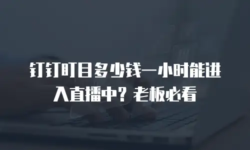 钉钉盯目多少钱一小时能进入直播中？老板必看