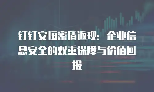 钉钉安恒密盾返现：企业信息安全的双重保障与价值回报