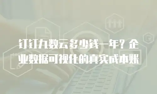 钉钉九数云多少钱一年？企业数据可视化的真实成本账