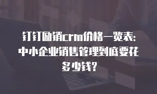 钉钉励销crm价格一览表：中小企业销售管理到底要花多少钱？