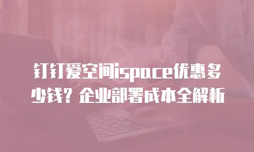 钉钉爱空间ispace优惠多少钱？企业部署成本全解析