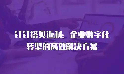 钉钉搭贝返利：企业数字化转型的高效解决方案