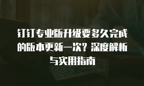 钉钉专业版升级要多久完成的版本更新一次？深度解析与实用指南