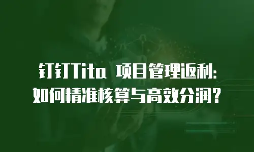 钉钉Tita 项目管理返利：如何精准核算与高效分润？