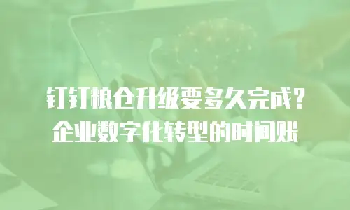 钉钉粮仓升级要多久完成？企业数字化转型的时间账