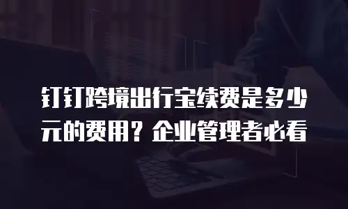 钉钉跨境出行宝续费是多少元的费用？企业管理者必看