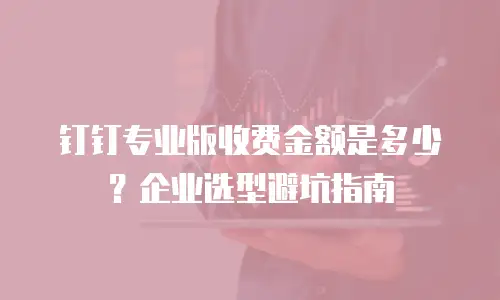 钉钉专业版收费金额是多少？企业选型避坑指南