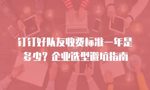 钉钉好队友收费标准一年是多少？企业选型避坑指南