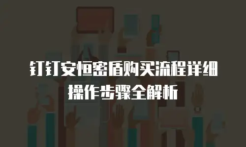 钉钉安恒密盾购买流程详细操作步骤全解析