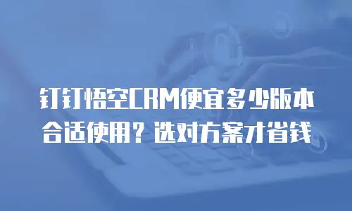 钉钉悟空CRM便宜多少版本合适使用？选对方案才省钱
