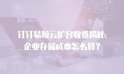 钉钉易鲸云扩容收费揭秘：企业存储成本怎么算？