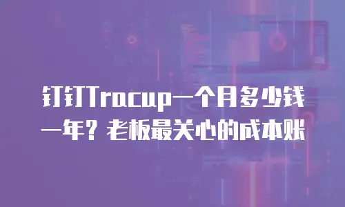 钉钉Tracup一个月多少钱一年？老板最关心的成本账