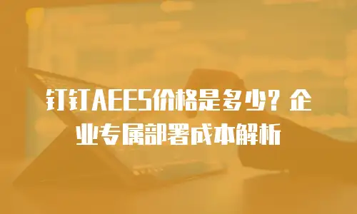 钉钉AEES价格是多少？企业专属部署成本解析