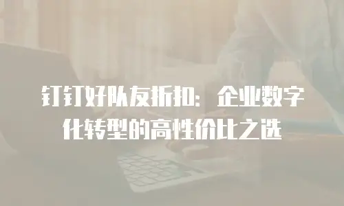 钉钉好队友折扣：企业数字化转型的高性价比之选