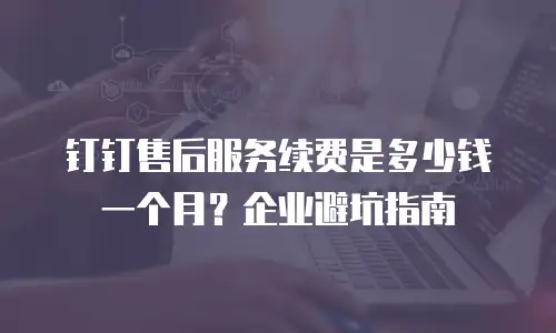 钉钉售后服务续费是多少钱一个月？企业避坑指南