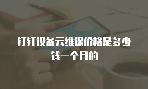 钉钉设备云维保价格是多少钱一个月的