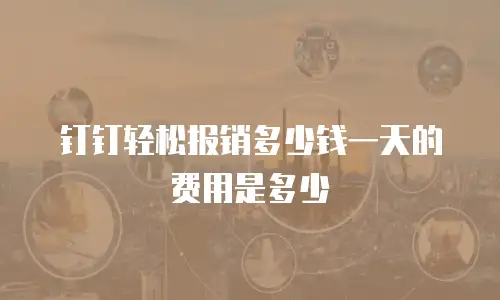 钉钉轻松报销多少钱一天的费用是多少