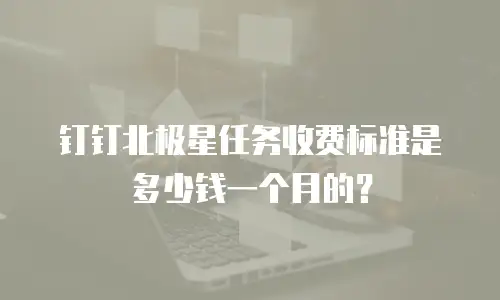 钉钉北极星任务收费标准是多少钱一个月的？