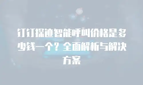 钉钉探迹智能呼叫价格是多少钱一个？全面解析与解决方案