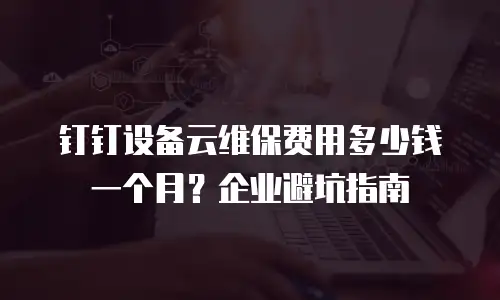 钉钉设备云维保费用多少钱一个月？企业避坑指南
