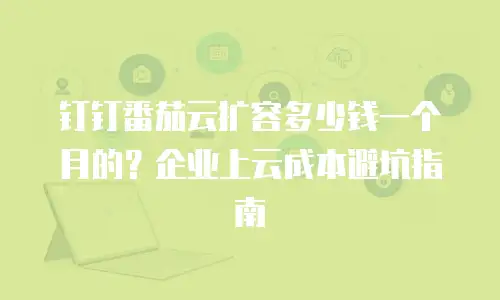 钉钉番茄云扩容多少钱一个月的？企业上云成本避坑指南