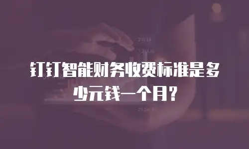 钉钉智能财务收费标准是多少元钱一个月？