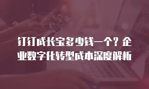 钉钉成长宝多少钱一个？企业数字化转型成本深度解析