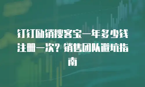 钉钉励销搜客宝一年多少钱注册一次？销售团队避坑指南
