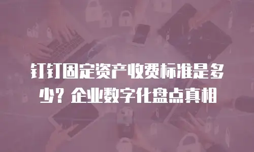 钉钉固定资产收费标准是多少？企业数字化盘点真相