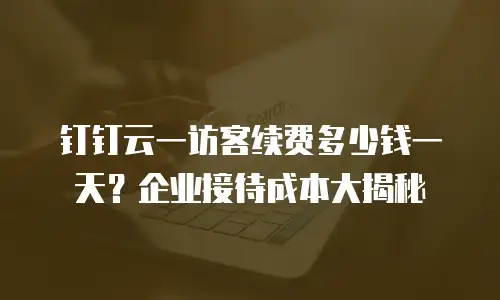 钉钉云一访客续费多少钱一天？企业接待成本大揭秘
