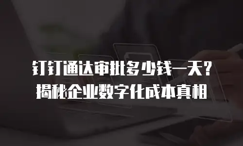 钉钉通达审批多少钱一天？揭秘企业数字化成本真相