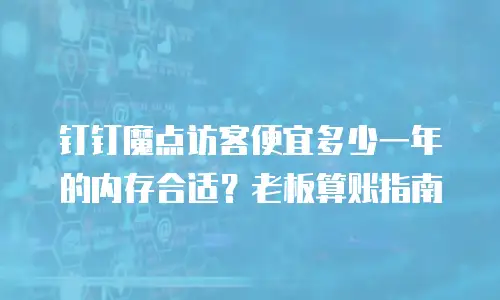 钉钉魔点访客便宜多少一年的内存合适？老板算账指南