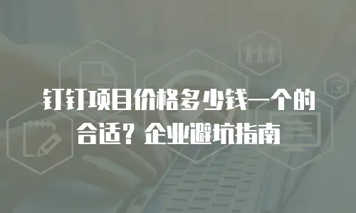 钉钉项目价格多少钱一个的合适？企业避坑指南