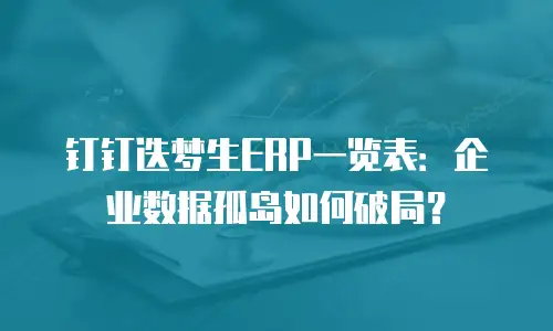 钉钉迭梦生ERP一览表：企业数据孤岛如何破局？