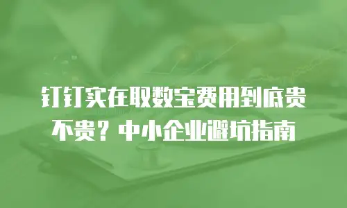 钉钉实在取数宝费用到底贵不贵？中小企业避坑指南
