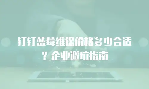 钉钉蓝莓维保价格多少合适？企业避坑指南