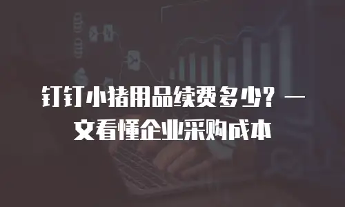 钉钉小猪用品续费多少？一文看懂企业采购成本