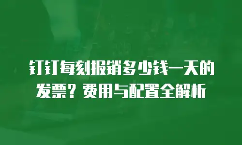 钉钉每刻报销多少钱一天的发票？费用与配置全解析