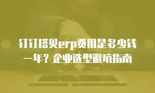 钉钉搭贝erp费用是多少钱一年？企业选型避坑指南