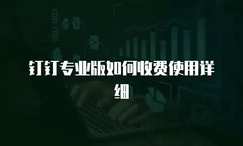 钉钉专业版如何收费使用详细